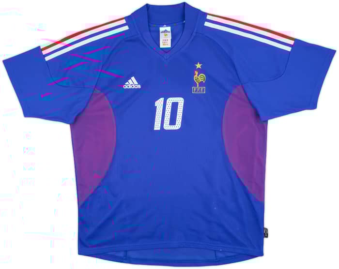 2002-04 France Home Shirt Zidane #10 - 8/10 - (L)