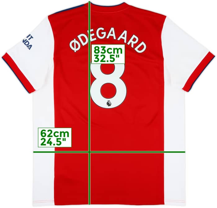 2021-22 Arsenal Home Shirt Odegaard #8 - 9/10 - (XL)