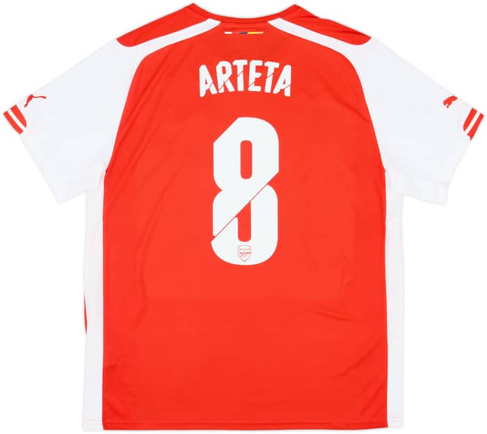2014-15 Arsenal Home Shirt Arteta #8 - 9/10 - (XL)