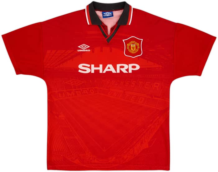 1994-96 Manchester United Home Shirt Cantona #7 - 6/10 - (L)