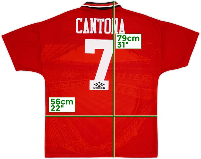 1994-96 Manchester United Home Shirt Cantona #7 - 6/10 - (L)