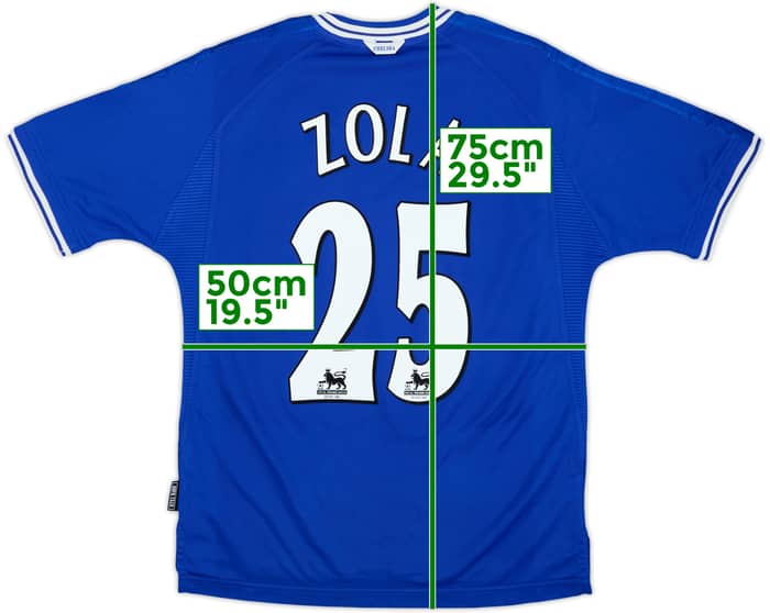 1999-01 Chelsea Home Shirt Zola #25 - 8/10 - (M)