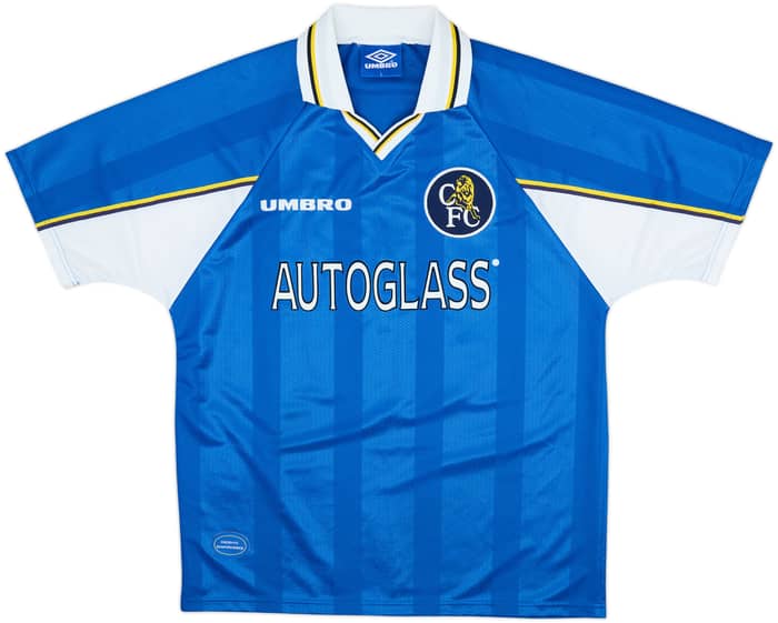 1997-99 Chelsea Home Shirt Zola #25 - 8/10 - (L)