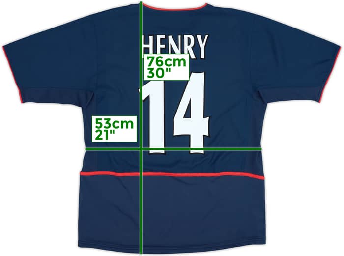2002-04 Arsenal Camiseta de visitante Henry #14 - 8/10 - (L)