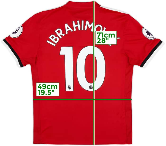 2017-18 Manchester United Home Shirt Ibrahimovic #10 - 6/10 - (M)