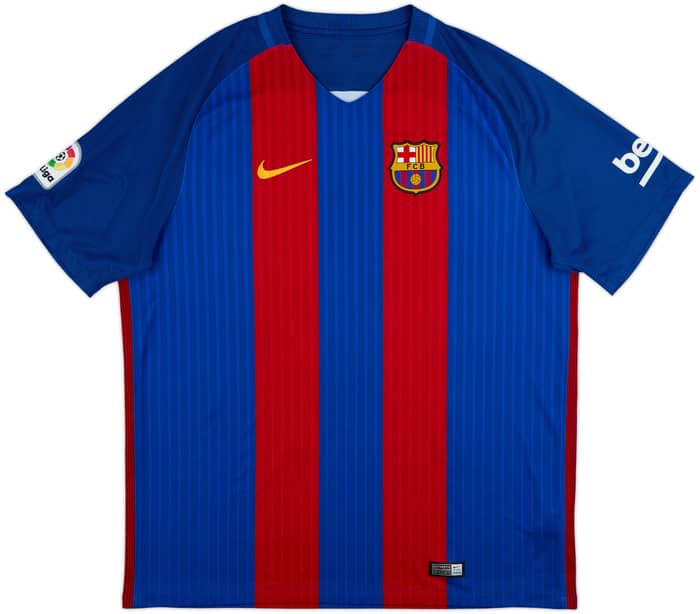 2016-17 Barcelona Home Shirt A.Iniesta #8 - 8/10 - (XL)