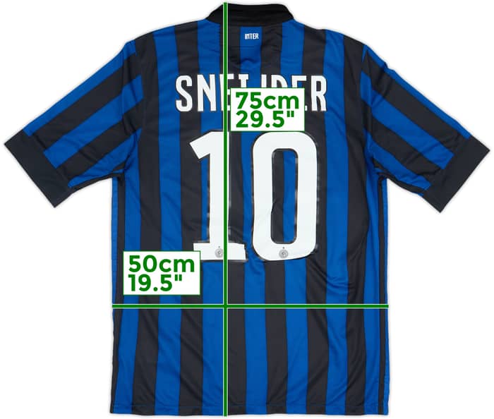 2011-12 Inter Milan Home Shirt Sneijder #10 - 7/10 - (M)