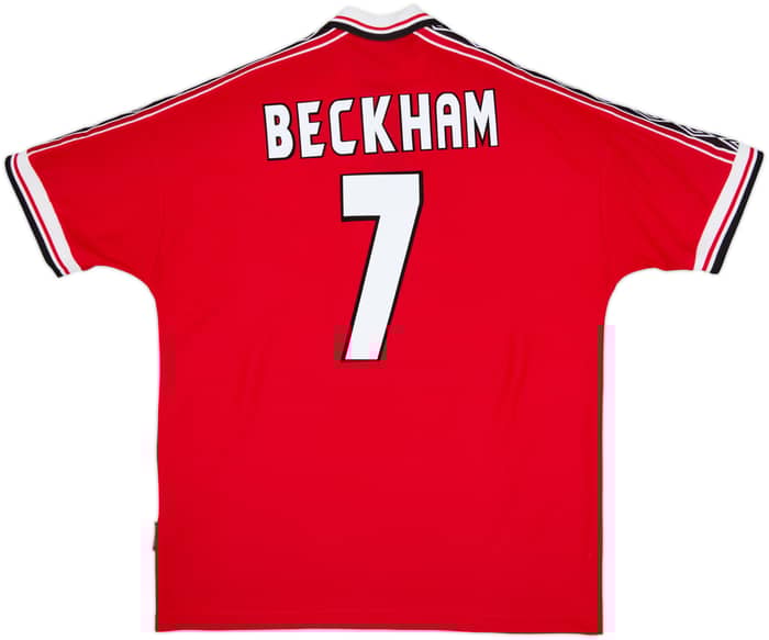 1998-00 Manchester United Home Shirt Beckham #7 - 8/10 - (XL)