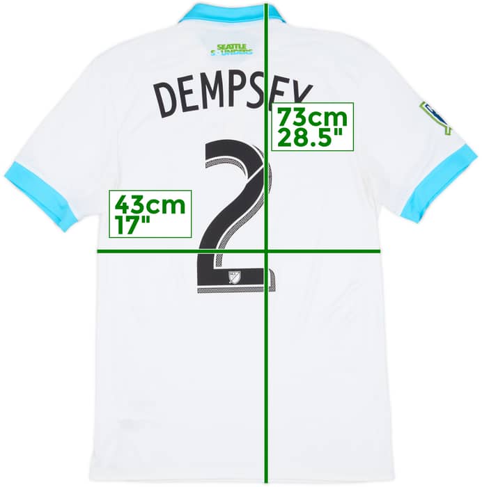 Camiseta de visitante del Seattle Sounders 2017-18 Dempsey #2 - 8/10 - (S)