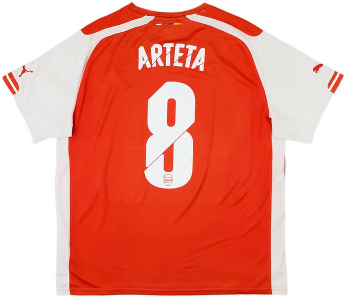 2014-15 Arsenal Home Shirt Arteta #8 - 6/10 - (XL)