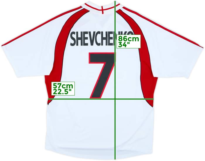 2000-02 AC Milan Away Shirt Shevchenko #7 (XL)