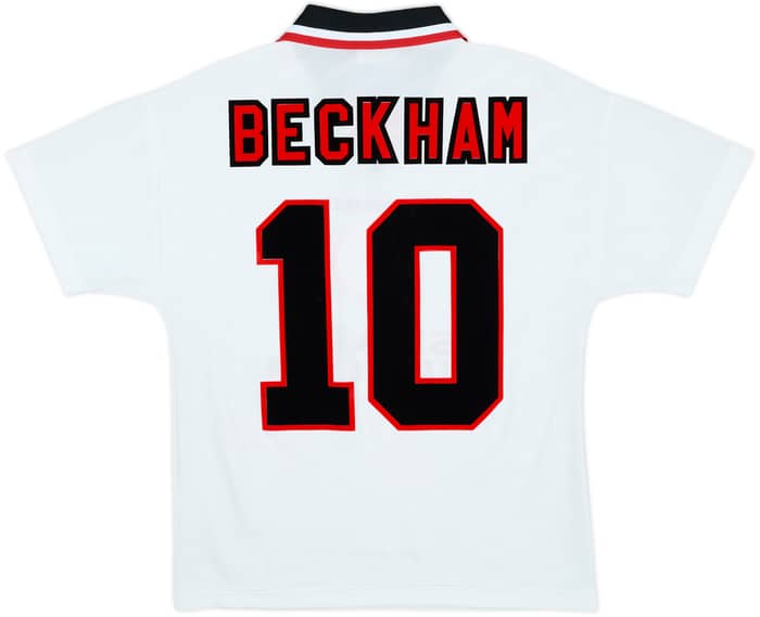 1996-97 Manchester United Away Shirt Beckham #10 - 9/10 - (Y)