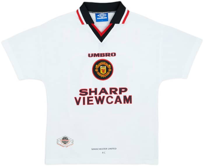 1996-97 Manchester United Away Shirt Beckham #10 - 9/10 - (Y)