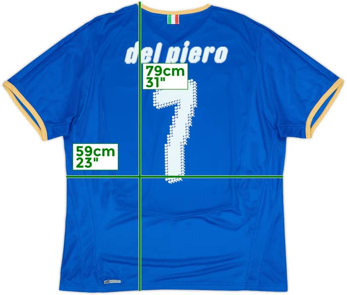 2007-08 Italy Home Shirt Del Piero #7 - 5/10 - (XL)