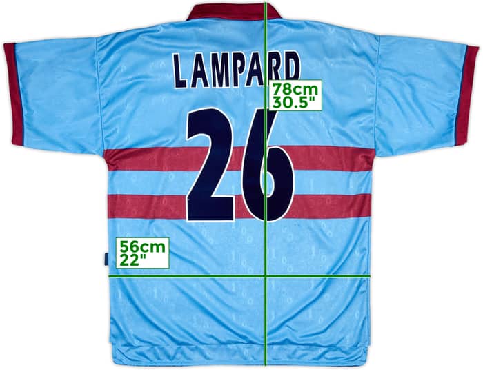 1995-97 West Ham Centenary Away Shirt Lampard #26 - 7/10 - (L)