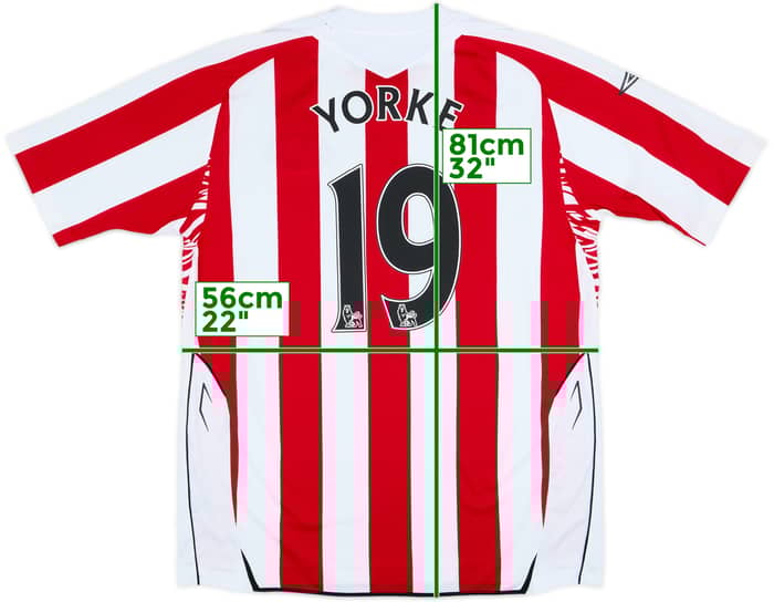 2008-09 Sunderland Home Shirt Yorke #19 - 8/10 - (XL)