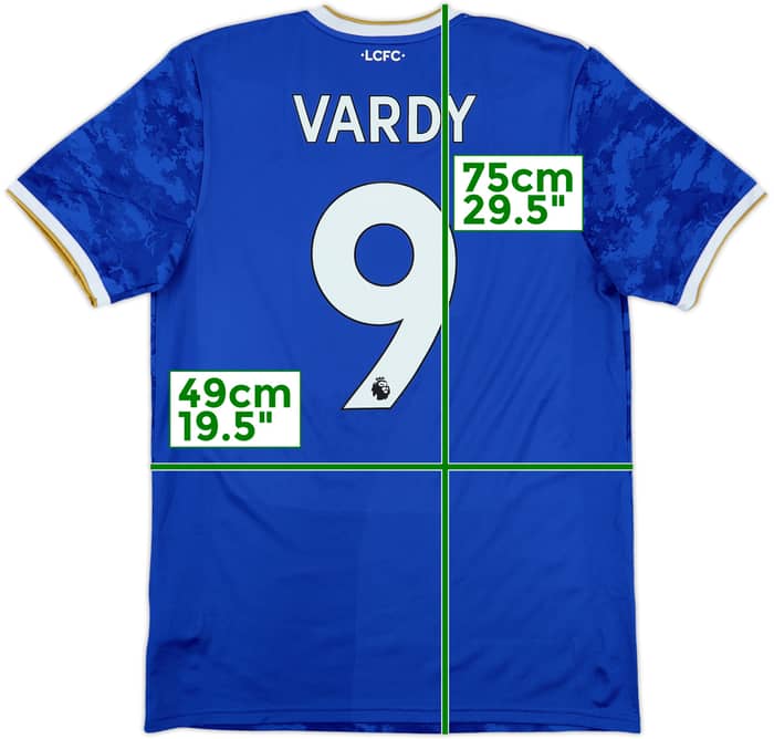 2021-22 Leicester Home Shirt Vardy #9 - 8/10 - (M)