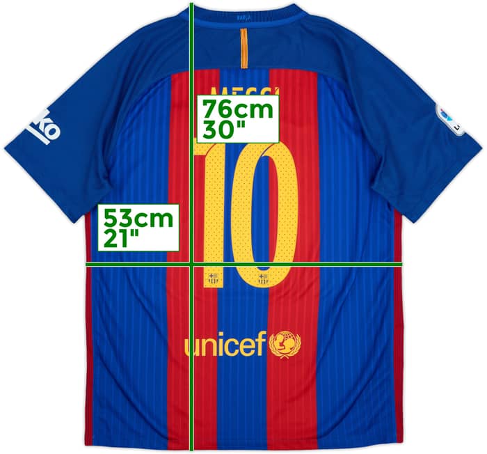 2016-17 Barcelona Home Shirt Messi #10 - 9/10 - (L)