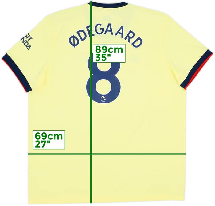 2021-22 Arsenal Away Shirt Odegaard #8 (XXL)
