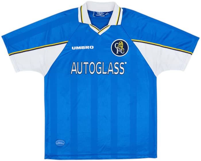1997-99 Chelsea Home Shirt Zola #25 - 8/10 - (XL)