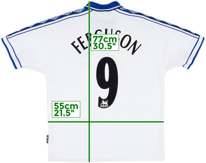 1998-99 Everton Away Shirt Ferguson #9 - 9/10 - (L)