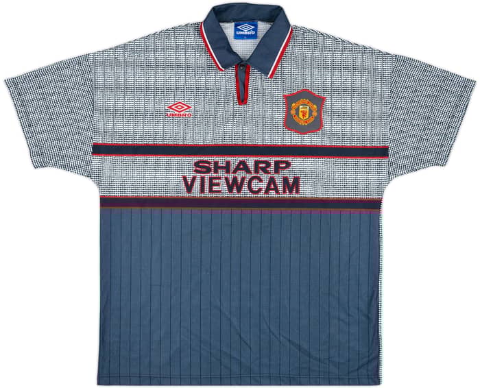1995-96 Manchester United Away Shirt Cantona #7 - 8/10 - (XL)