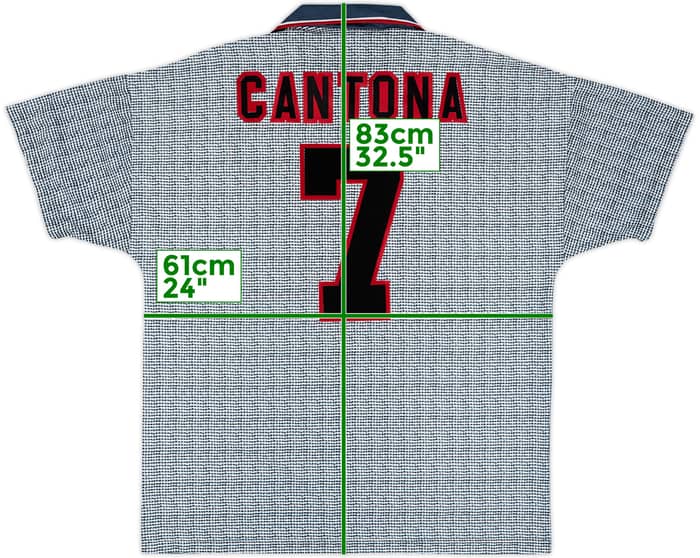 1995-96 Manchester United Away Shirt Cantona #7 - 8/10 - (XL)