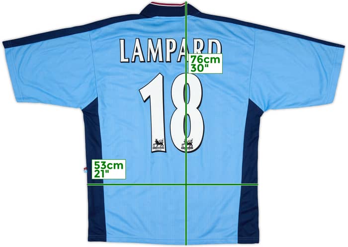 1997-98 West Ham Away Shirt Lampard #18 - 8/10 - (L)