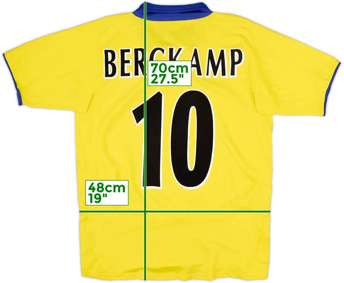 2003-05 Arsenal Away Shirt Bergkamp #10 - 7/10 - (M)