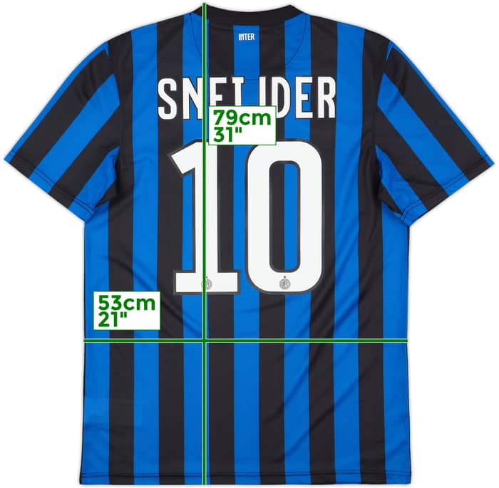 2011-12 Inter Milan Basic Home Shirt Sneijder #10 - 9/10 - (M)