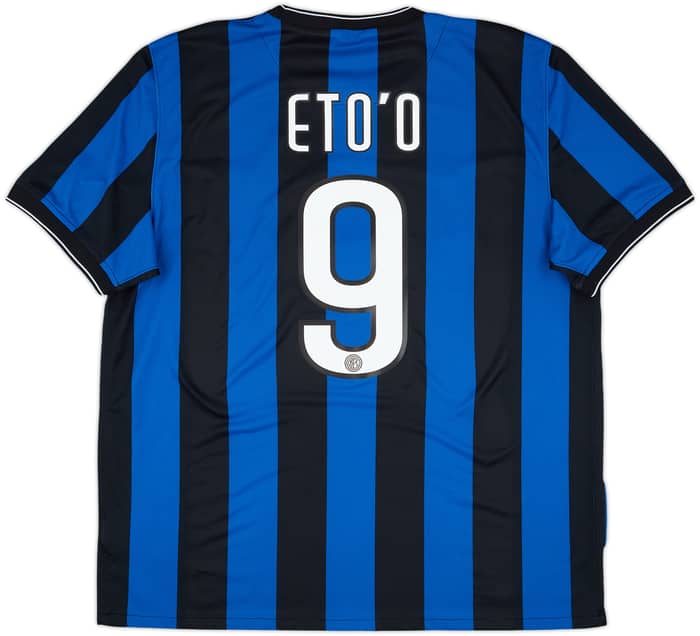 2009-10 Inter Milan Home Shirt Eto'o #9 - 9/10 - (XL)