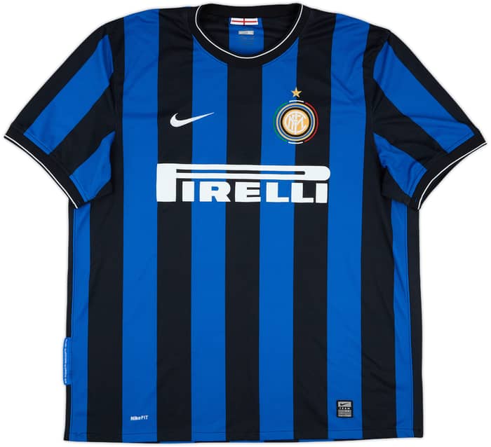 2009-10 Inter Milan Home Shirt Eto'o #9 - 9/10 - (XL)