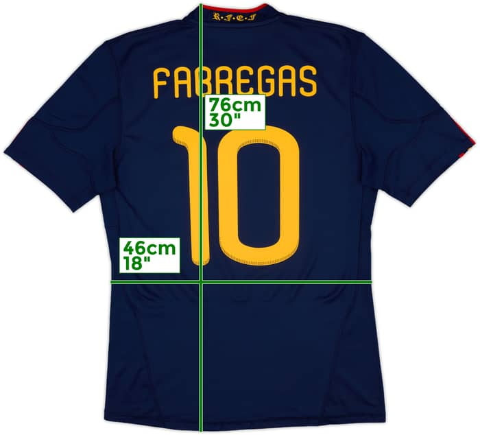 2010-11 Spain Away Shirt Fabregas #10 - 8/10 - (M)