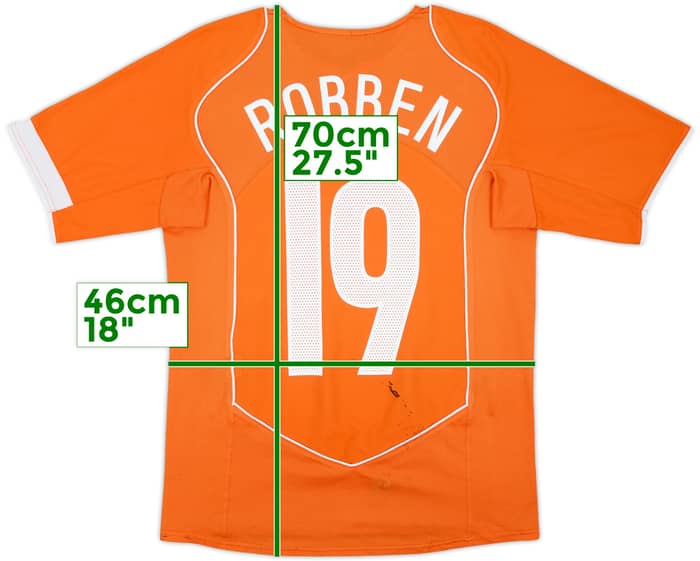 2004-06 Netherlands Home Shirt Robben #19 - 5/10 - (S)