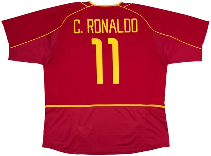 2002-04 Portugal Home Shirt C.Ronaldo #11 - 9/10 - (XXL)
