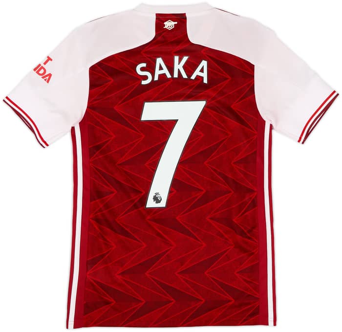 2020-21 Arsenal Home Shirt Saka #7 - 4/10 - (XS)