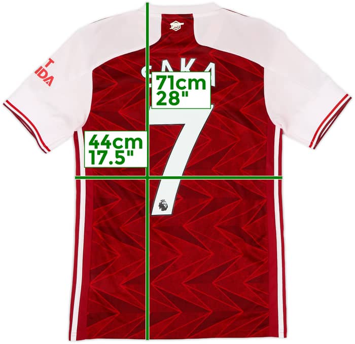 2020-21 Arsenal Home Shirt Saka #7 - 4/10 - (XS)