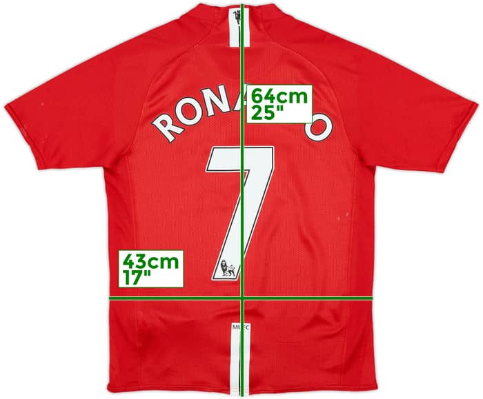 2007-09 Manchester United Home Shirt Ronaldo #7 - 8/10 - (XL.Boys)