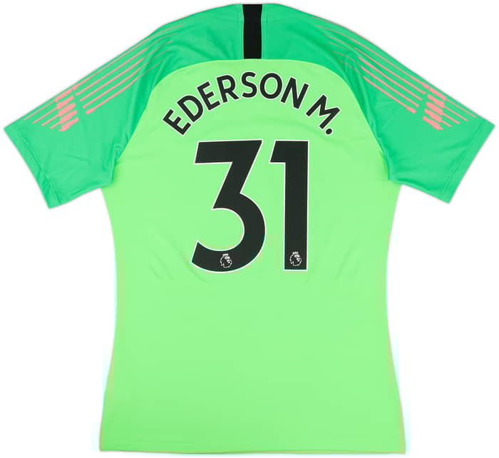 2018-19 Manchester City Authentic GK S/S Shirt Ederson M. #31 - 10/10 - (L)