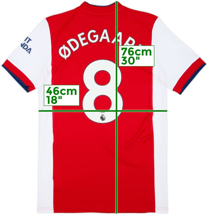 2021-22 Arsenal Home Shirt Odegaard #8 - 10/10 - (S)