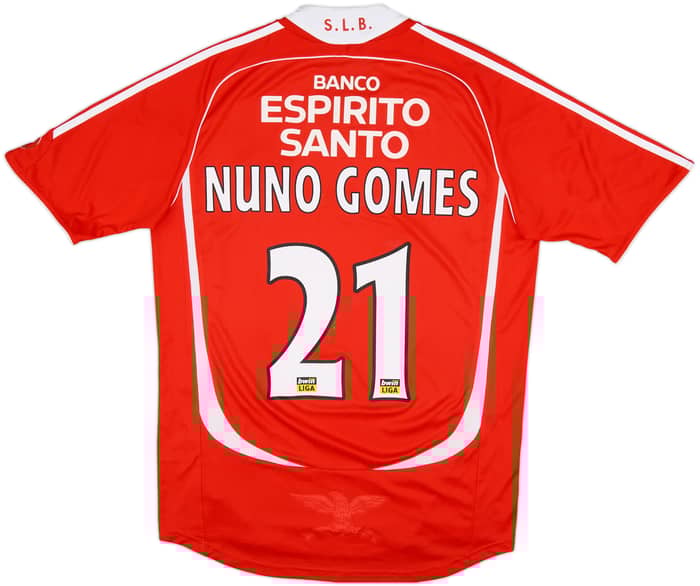 2006-07 Benfica Home Shirt Nuno Gomes #21 - 8/10 - (M)