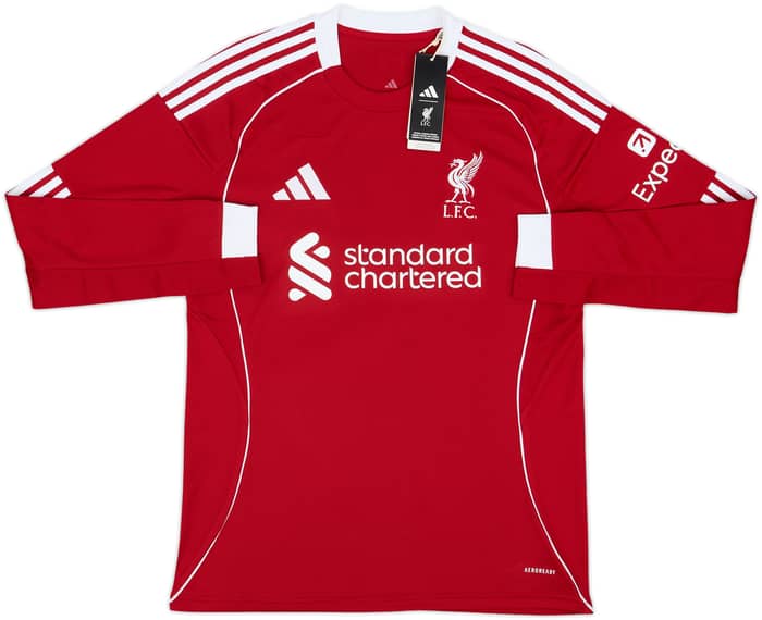 2025-26 Liverpool Home L/S Shirt M.Salah #11 (M)