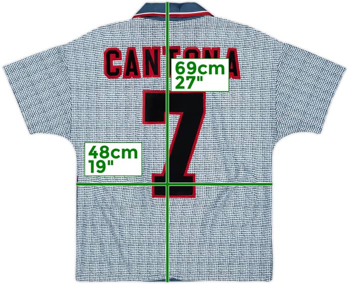 1995-96 Manchester United Away Shirt Cantona #7 - 8/10 - (Y)