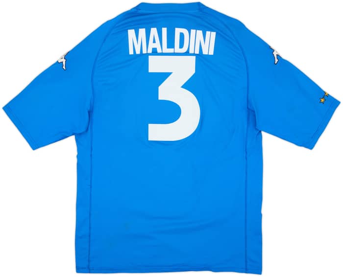 2000-01 Italy Home Shirt Maldini #3 - 7/10 - (XXL)