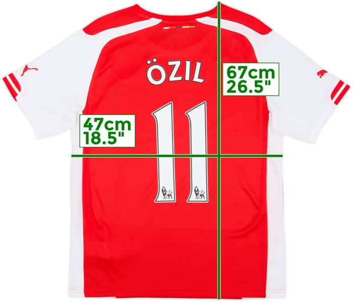 2014-15 Arsenal Home Shirt Ozil #11 - 9/10 - (S)