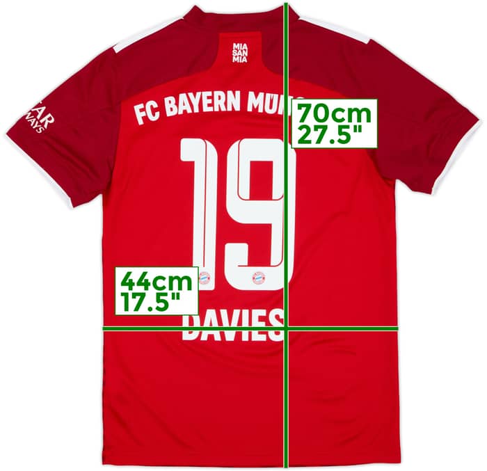 2021-22 Bayern Munich Home Shirt Davies #19 - 10/10 - (S)
