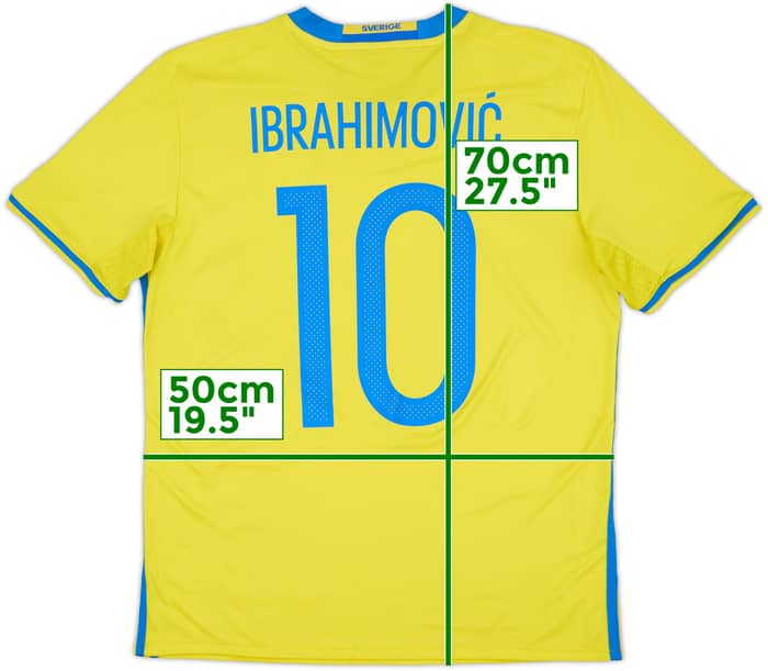2016-17 Sweden Home Shirt Ibrahimovic #10 - 8/10 - (M)