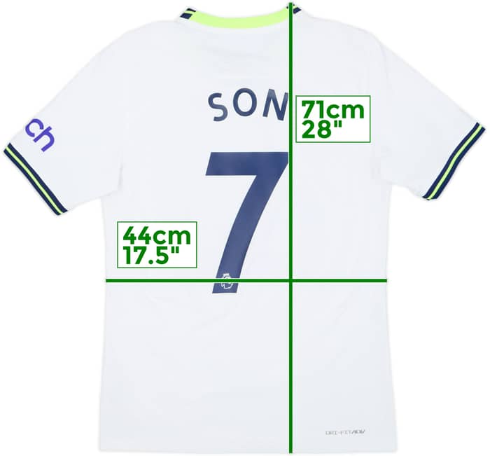 2022-23 Tottenham Authentic Home Shirt Son #7 - 8/10 - (S)
