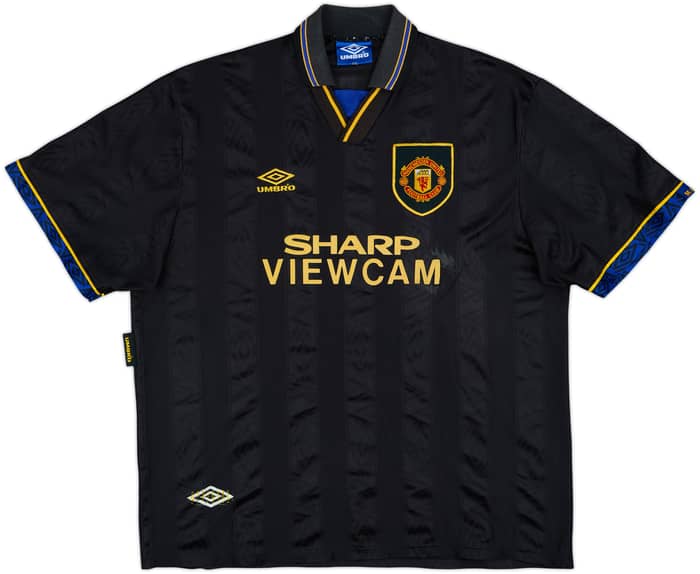 1993-95 Manchester United Away Shirt Cantona #7 - 7/10 - (XXL)