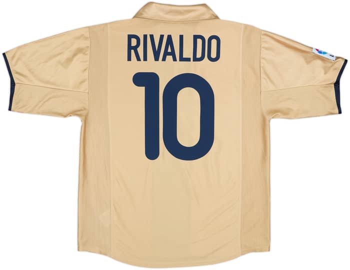 2001-03 Barcelona Away Shirt Rivaldo #10 - 8/10 - (L)